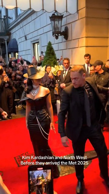 The 44-year-old reality star faced a near-fall as a security guard had accidentally stepped on her dress