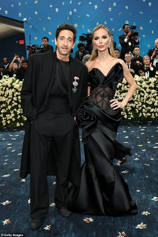 Adrien Brody and girlfriend Georgina Chapman were also among the attendees who played it safe in 'dull' all-black