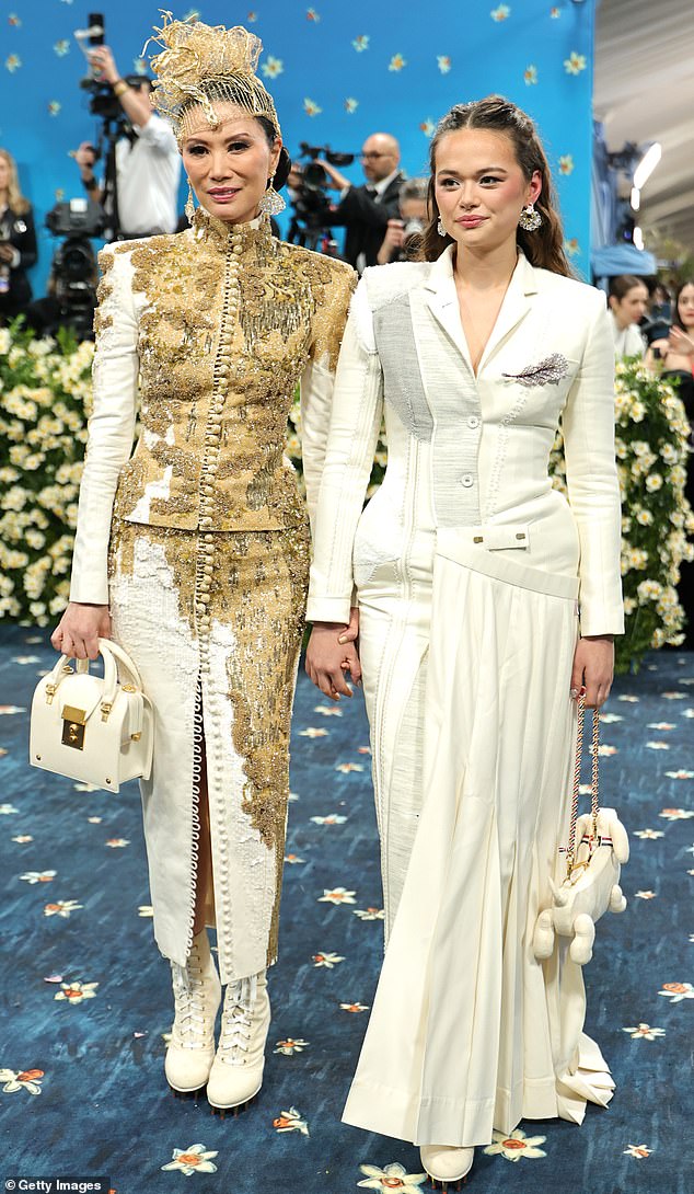 Grace stole the show as she arrived at the Met Gala with her mother in New York on Monday in a very stylish ensemble