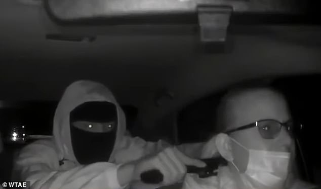 Harrowing dashboard camera footage showed Spicuzza begging for her life when Crew put a gun to her head