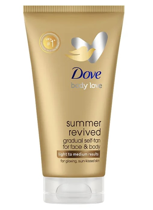 Dove Body Love Summer Revived gradual self-tan lotion for face and body.