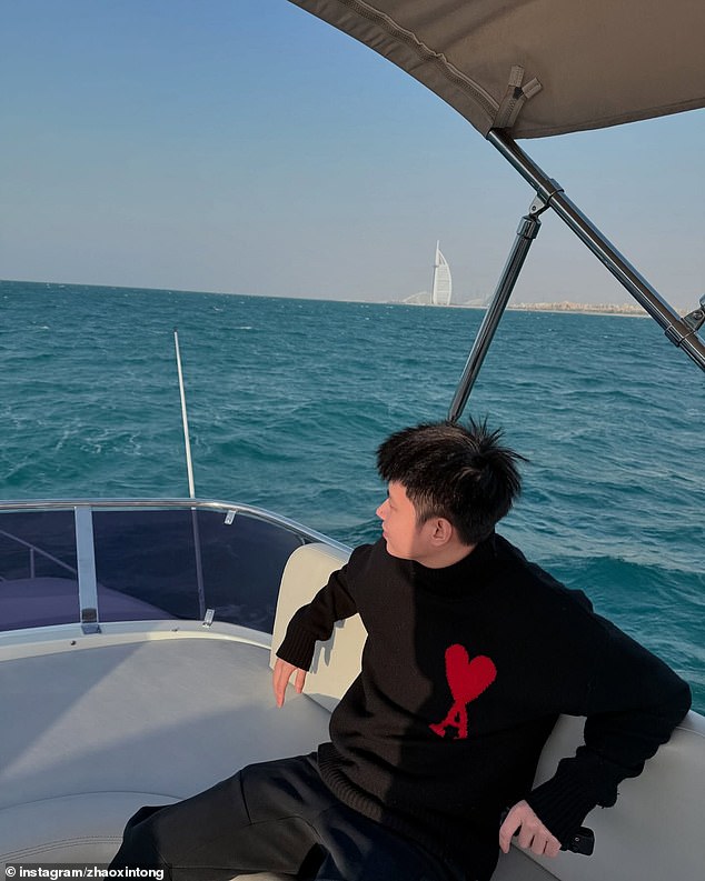 In another photo from January, he is seen enjoying a boat trip in Dubai. Months later, he has been crowned world champion