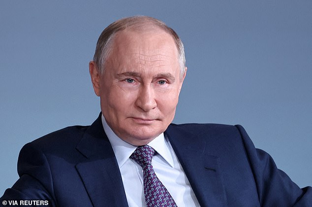 The move comes after a series of chilling threats from Russia and mounting concerns in Whitehall over the nation's civil and military readiness. Pictured: Russian President Vladimir Putin