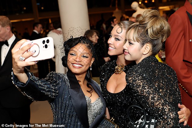 Singer Halle Bailey also violated the no-phone policy by taking a selfie with Sydney Sweeney and White Lotus star Lisa