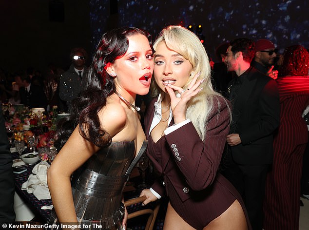 Sabrina Carpenter had a playful reunion with her Taste music video co-star Jenna Ortega