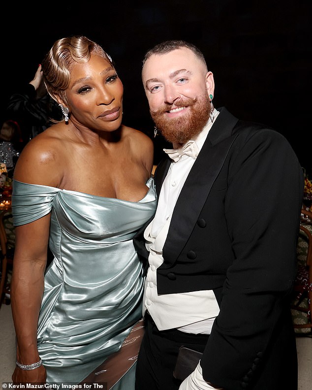 Serena Williams looked incredible as she cozied up to singer Sam Smith