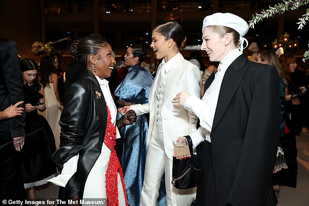 Ayo Edebiri appeared to fangirling over fellow Emmy-winner Zendaya and Euphoria star Hunter Schafer