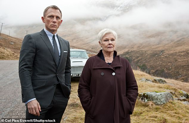 Craig stands along Judi Dench in the Bond hit film Skyfall in 2012