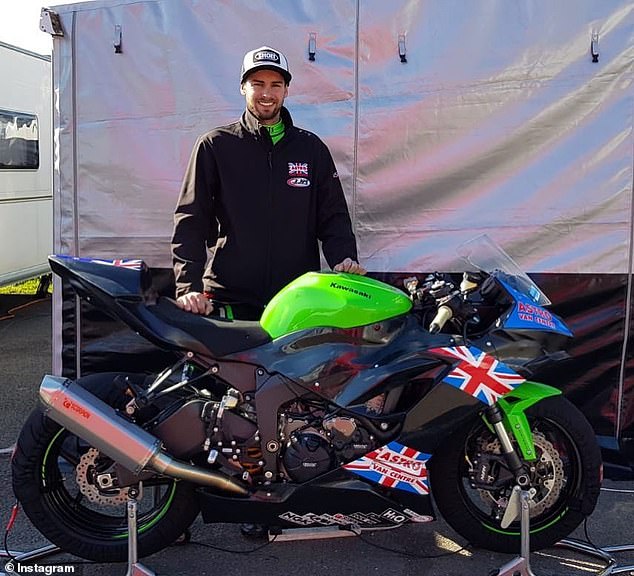 Mr Richardson (pictured) died in a fatal motorcycle crash at Oulton Park on Monday