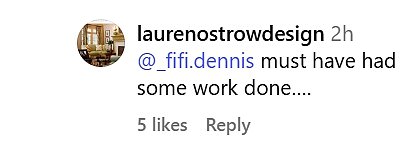 After one Instagram user noted Anne looked young, another said the actress 'must have had some work done'