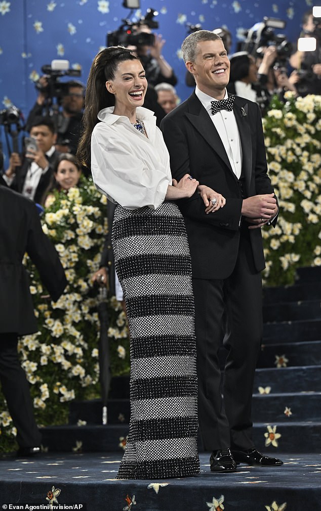 She walked the iconic staircase alongside Wes Gordon, one of the brains behind her look