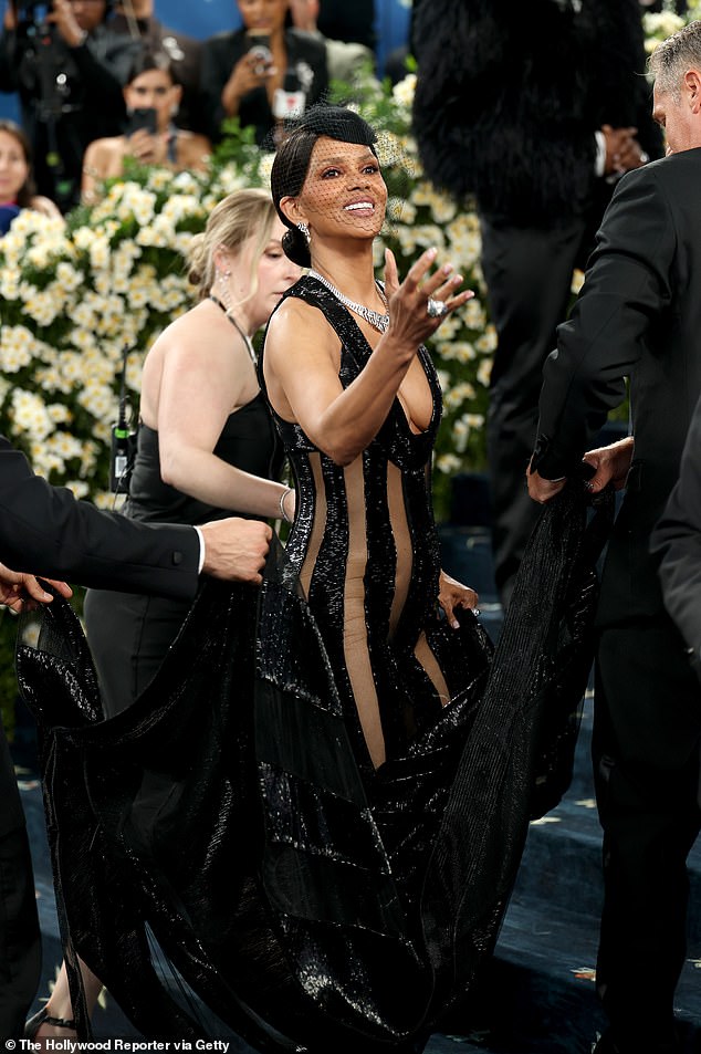 The star confidently posed in the extremely racy look