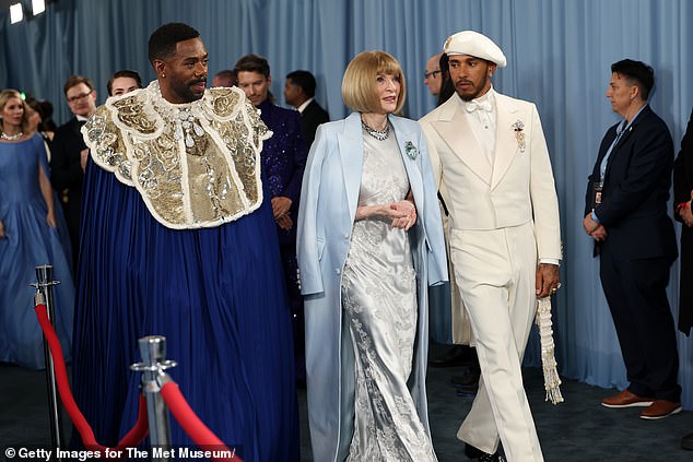 Lewis arrived alongside Met Gala chair, Anna Wintour and co-chair Colman Domingo