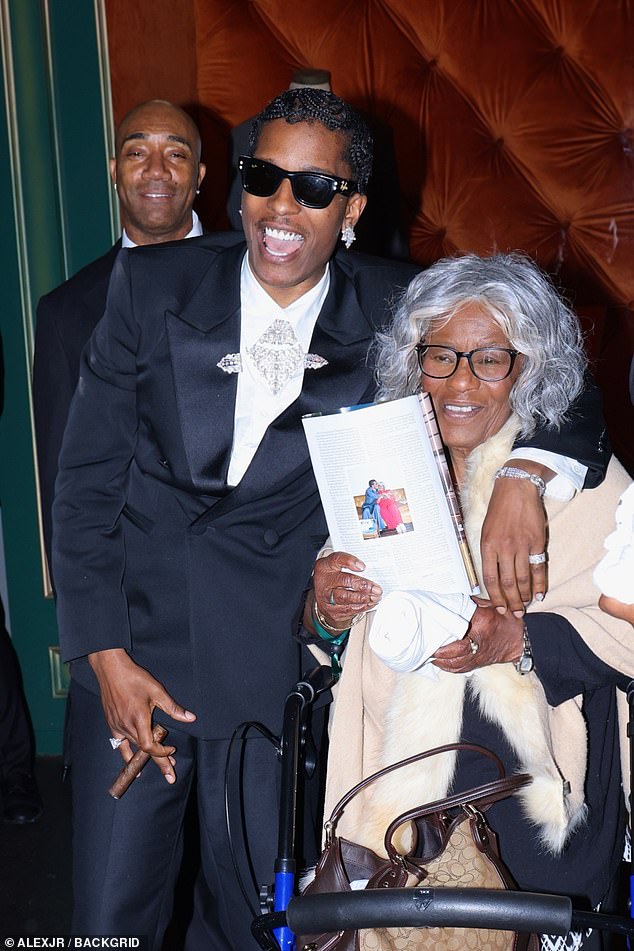 A$AP Rocky leaves his Met Gala after-party with his grandmother after a night of celebration