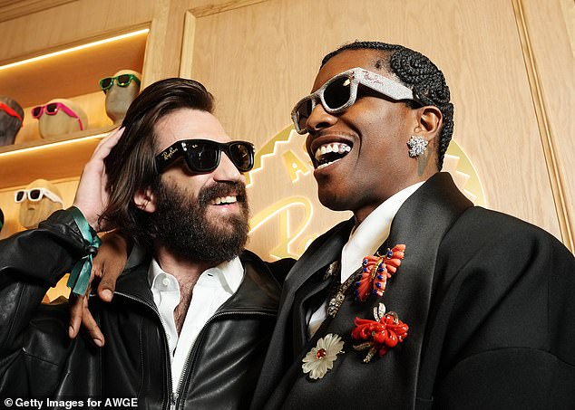 Leonardo Maria Del Vecchio and A$AP Rocky at his party