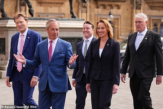 Nigel Farage welcomed the new Reform recruit to Westminster today