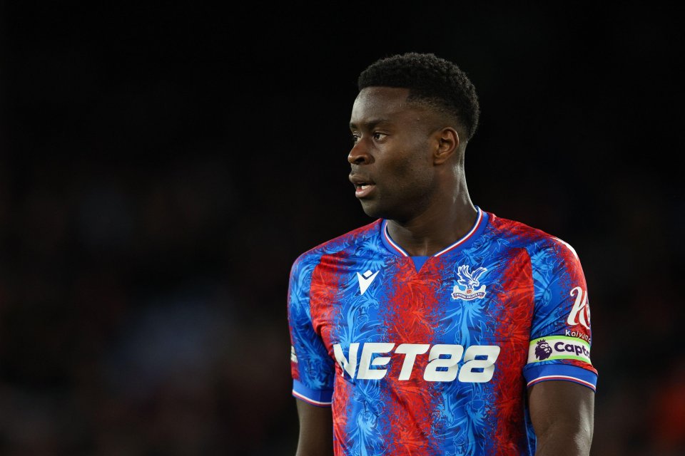 Marc Guehi of Crystal Palace in a Premier League match.