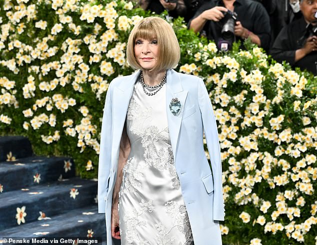 Vogue Editor Anna Wintour attends Monday night's Met Gala. The editor snubbed conservative singer Nicole Scherzinger from a round-up of all the star guests