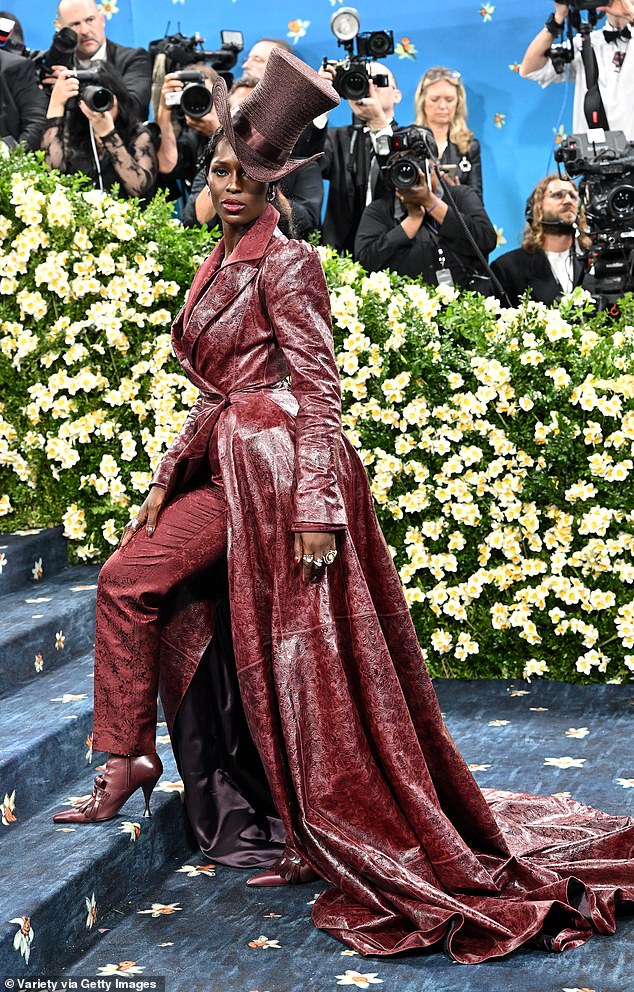 Jodie Turner-Smith, in Burberry, took a similar approach in her leather ensemble