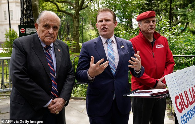 Giuliani, the son of former New York Mayor and longtime Trump ally Rudy Giuliani (left)