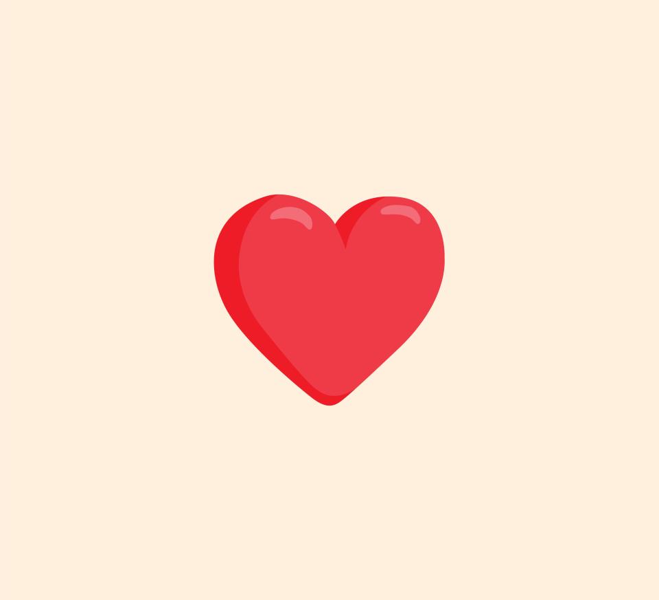 Illustration of a red heart.