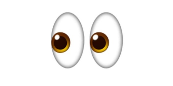 Illustration of two eyes emoji.