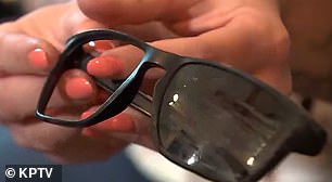 The 21-year-old motorcyclist destroyed his eye protection in the dangerous collision