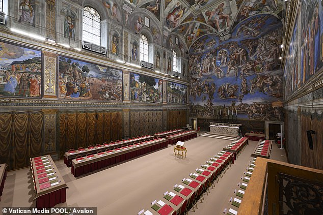 The Sistine Chapel and the 'Room of Tears' is ready for the conclave, where 133 cardinals will descend to elect a new pope