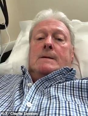 Posting a video on X, Charlie shared that he was sent to A&E during a physio appointment and is now awaiting 'further tests' after an MRI