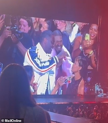 During his performances, the singer has a popular tradition of handing out cherries to female audience members, particularly during his song, There Goes My Baby but on Tuesday he left it to Idris to feed them to his wife