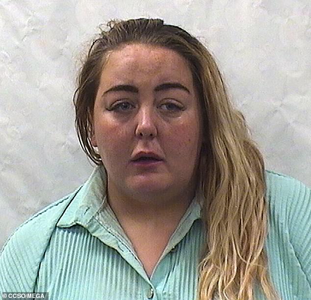 Hall, pictured shortly after her August 2024 arrest, was on the verge of boarding a flight home to the UK to evade justice, prosecutors allege. She had been released from jail on an ankle tag just before the alleged escape attempt