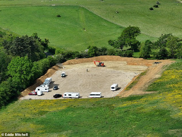 It comes after the field was ripped up and turned into a building site over the weekend
