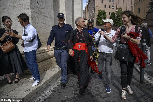 Cardinal Jean-Paul Vesco arrives at the Vatican for the College of Cardinals' meeting, on May 5, 2025 in Rome, Italy