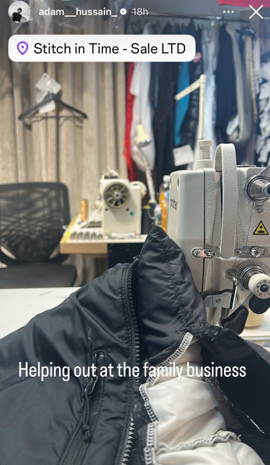 A person helping at their family's sewing business, Stitch in Time - Sale LTD.