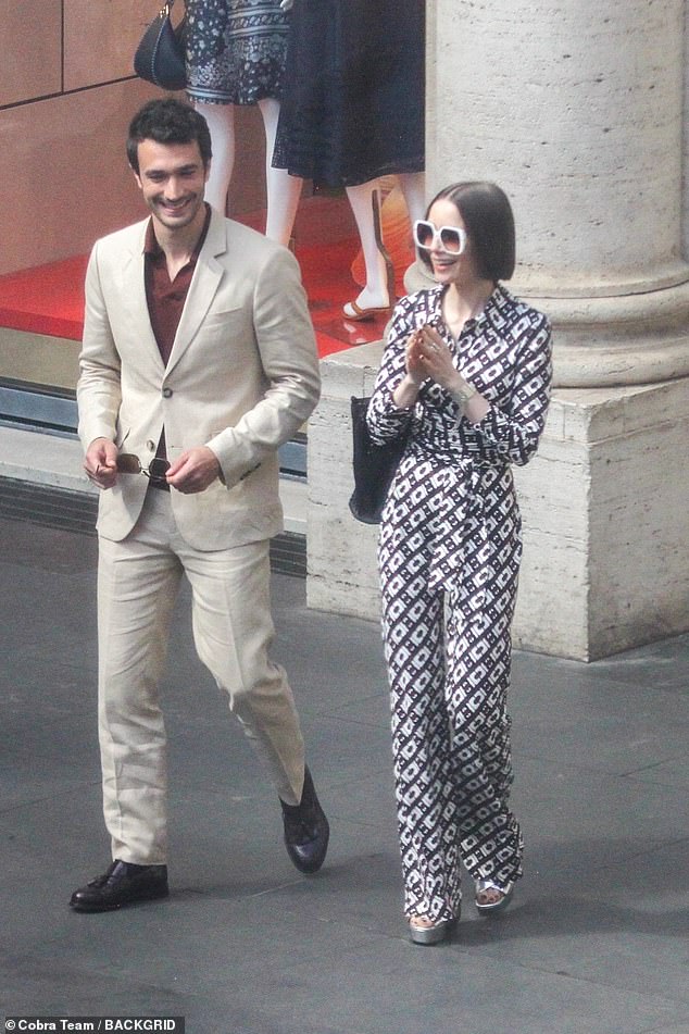 The actress, 36, who plays marketing executive Emily Cooper, was spotted filming with her current on-screen lover Eugenio Franceschini