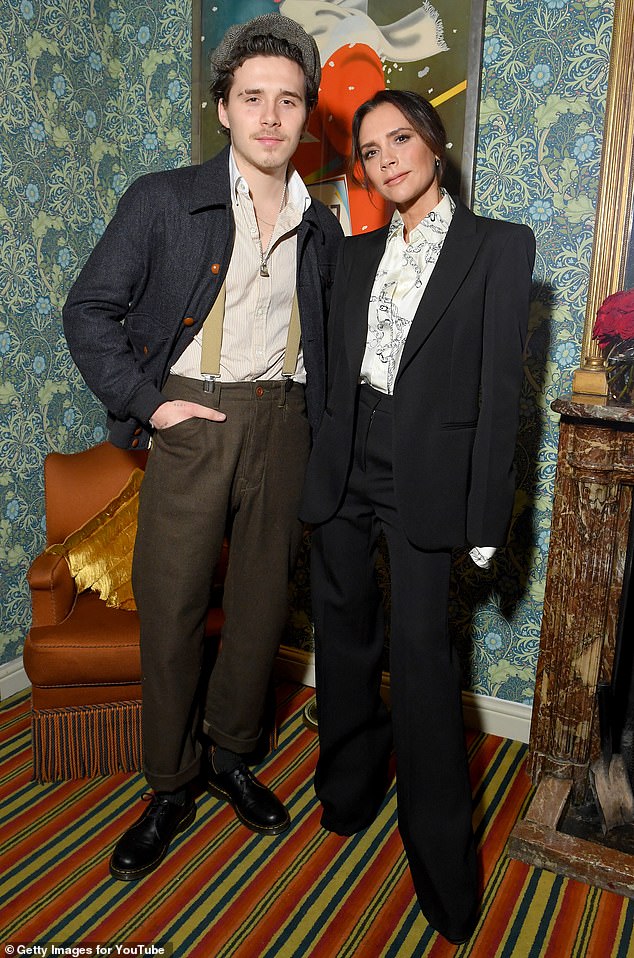 The fashion designer, 51, and David, 50, are said to have been left heartbroken at the distance that has grown between them and their eldest son (Victoria and Brooklyn are pictured in 2019)