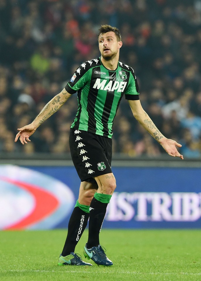 Francesco Acerbi of US Sassuolo during a Serie A match.