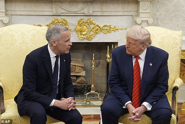 One moment of sincerity came when Carney used a meshing gesture with his hands to symbolise strong bilateral ties during a statement about US-Canada cooperation
