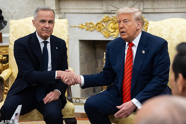 'Trump's big paw came at Carney's hand in a downward angle, a classic dominance move to suggest superior power and status,' said James