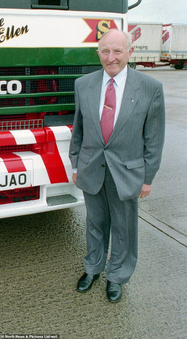 Eddie Stobart (pictured in 1993) - who died last November, aged 95 - set up the trucker giant in the 70s