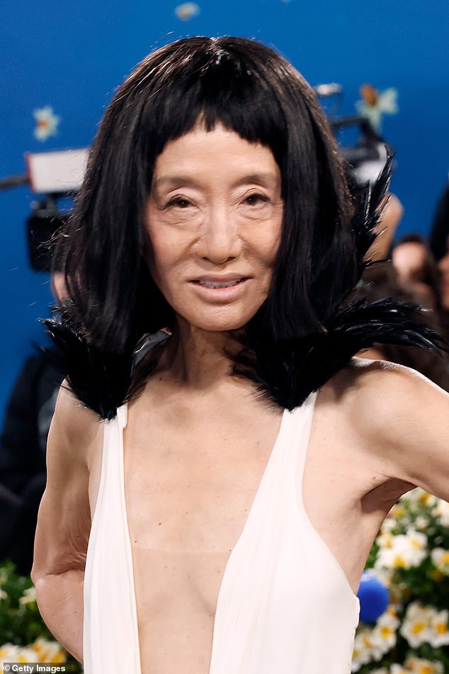 Vera Wang, 75, wore a very low-cut cowl neckline gown from her own label at the 2025 Met Gala, and surprised fans with a new hairstyle