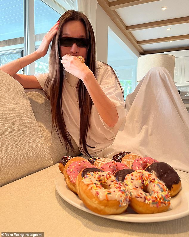 She has a surprisingly relaxed approach to beauty and diet, regularly indulging in Dunkin' Donuts and McDonald's