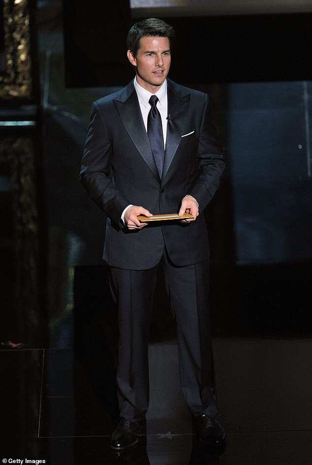 Cruise speaks onstage during the 84th Annual Academy Awards held at the Hollywood & Highland Center in 2012 in Hollywood