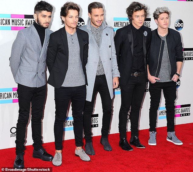 Payne was one of five members of hit boyband One Direction- pictureed left to right in November 2013 are Zayn Malik, Louis Tomlinson, Payne, Harry Styles and Niall Horan