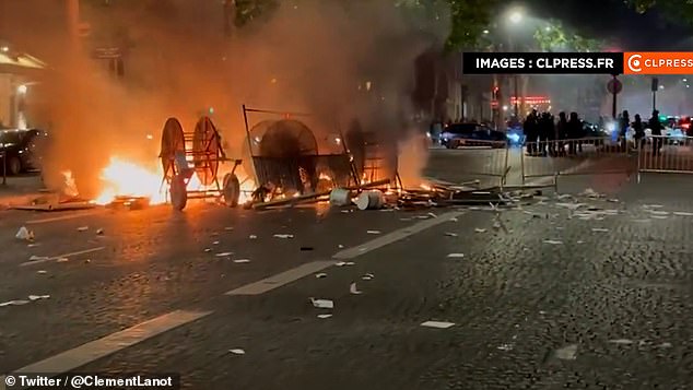 After the car ploughed into crowds of people, dozens of football fans chased the vehicle