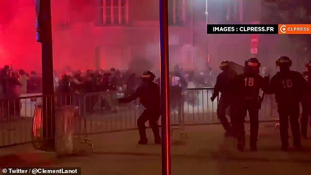 By 2am, more than 20 people had been arrested in connection with the 'football celebrations'
