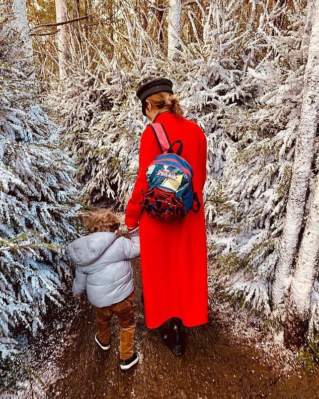 Cheryl pictured with her son Bear. Friends of the former singer say she 'will do the right thing' by their son who is set to inherit his father's entire £24million fortune