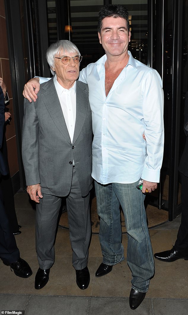 The former X Factor star has also previously crossed paths with Formula One boss Bernie Ecclestone (pictured in 2012)