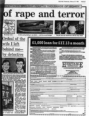 The Daily Mail's coverage when Fairley was handed six life sentences for his string of attack