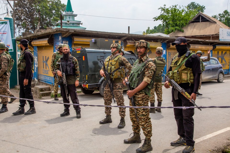 Soldiers on patrol.